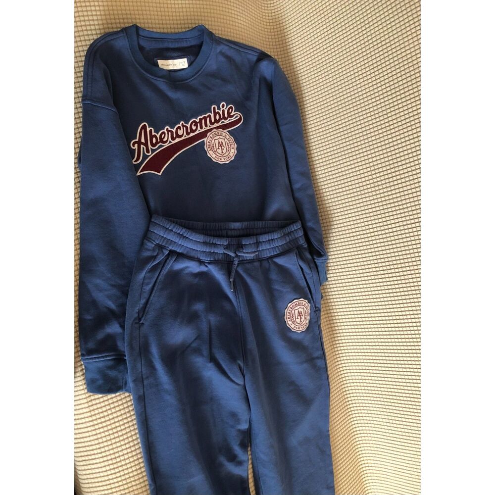 Abercrombie Kids Matching Sweatshirt & Jogger Set Blue Size 11/12